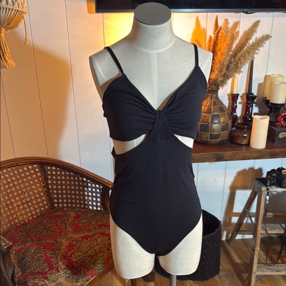 A&F Black Cutout Bodysuit